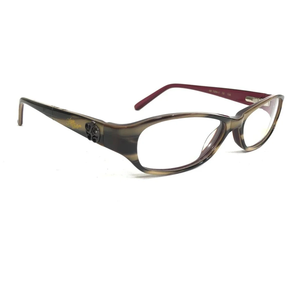 Apple Bottoms Eyeglasses Frames AB 730A-1 Brown Horn Red Rectangular 53-14-135